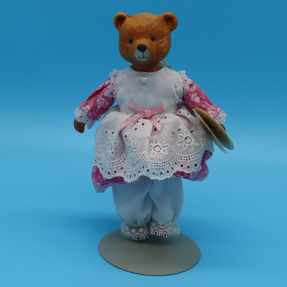 House of Global Art Teddy Bear Doll Porcelain Collector Doll